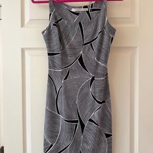 Susana Monaco Black and White Swirl Mini Dress